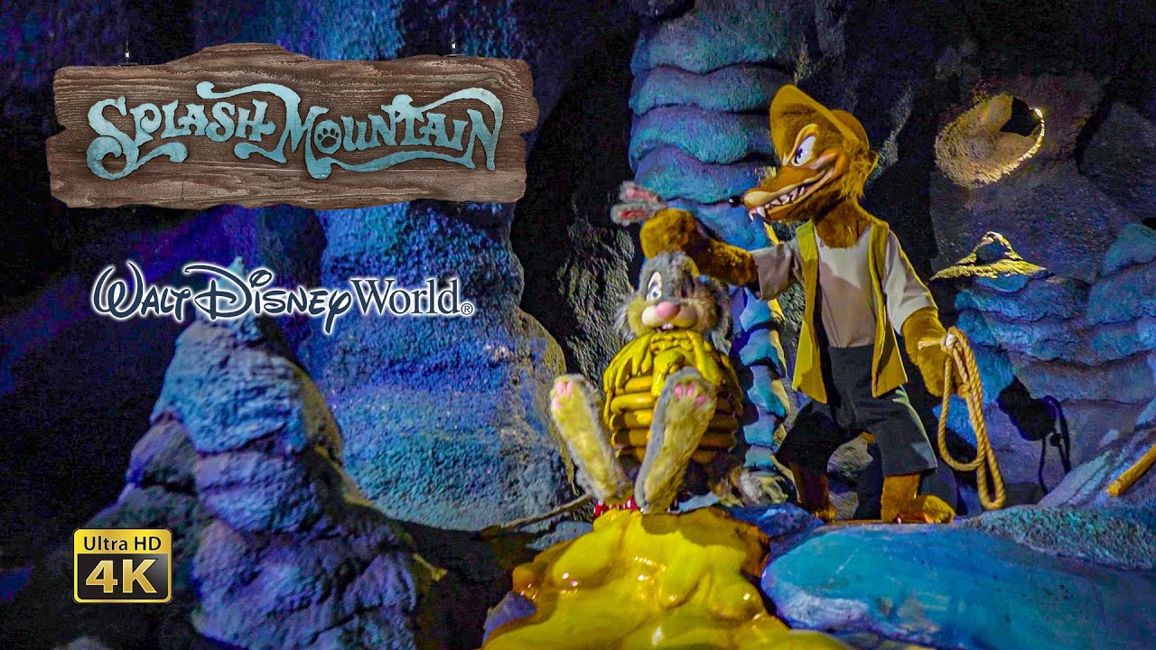 Splash Mountain Low Light Front Seat 4K POV with Queue Magic Kingdom Walt Disney World 2021 02 27