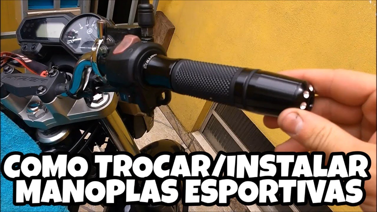 COMO TROCAR/INSTALAR MANOPLAS ESPORTIVAS - FAZER 250 - ALVIN TERRORISTA