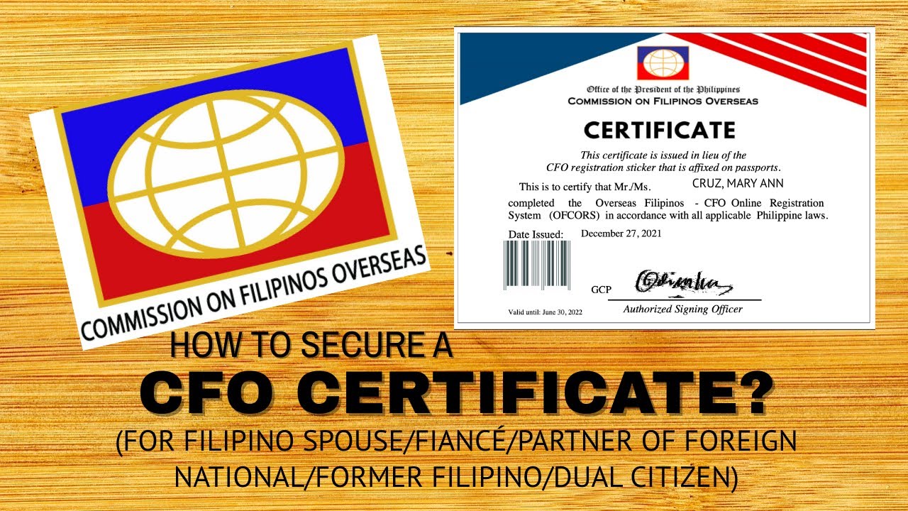 HOW TO SECURE A CFO CERTIFICATE (ALSO KNOWN AS PRE-DEPARTURE ORIENTATION SEMINAR OR PDOS) #cfo #pdos