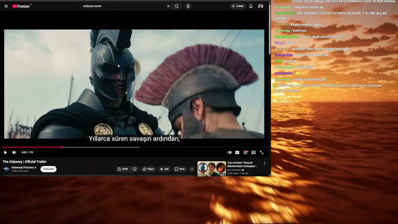 Alper Çağlar, The Odyssey Trailer İzliyor