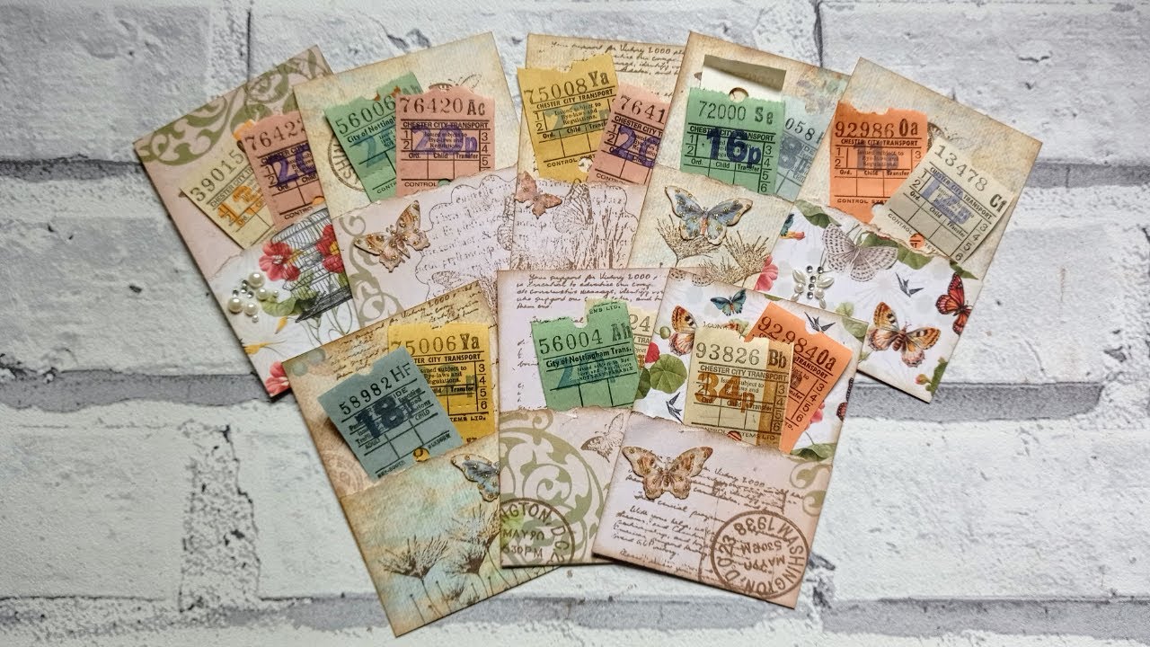 Making Junk Journal Ephemera - ATC Cards with Pockets - 