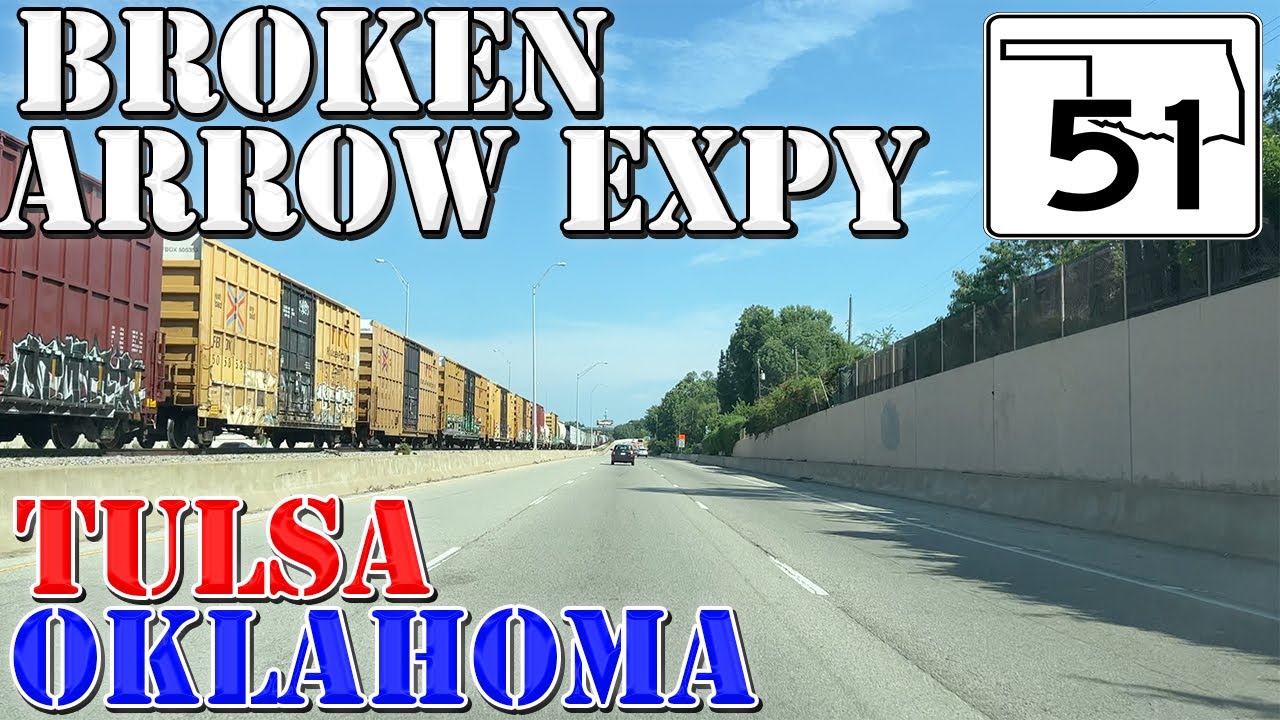 Broken Arrow Expressway - Tulsa - Oklahoma - 4K Highway Drive