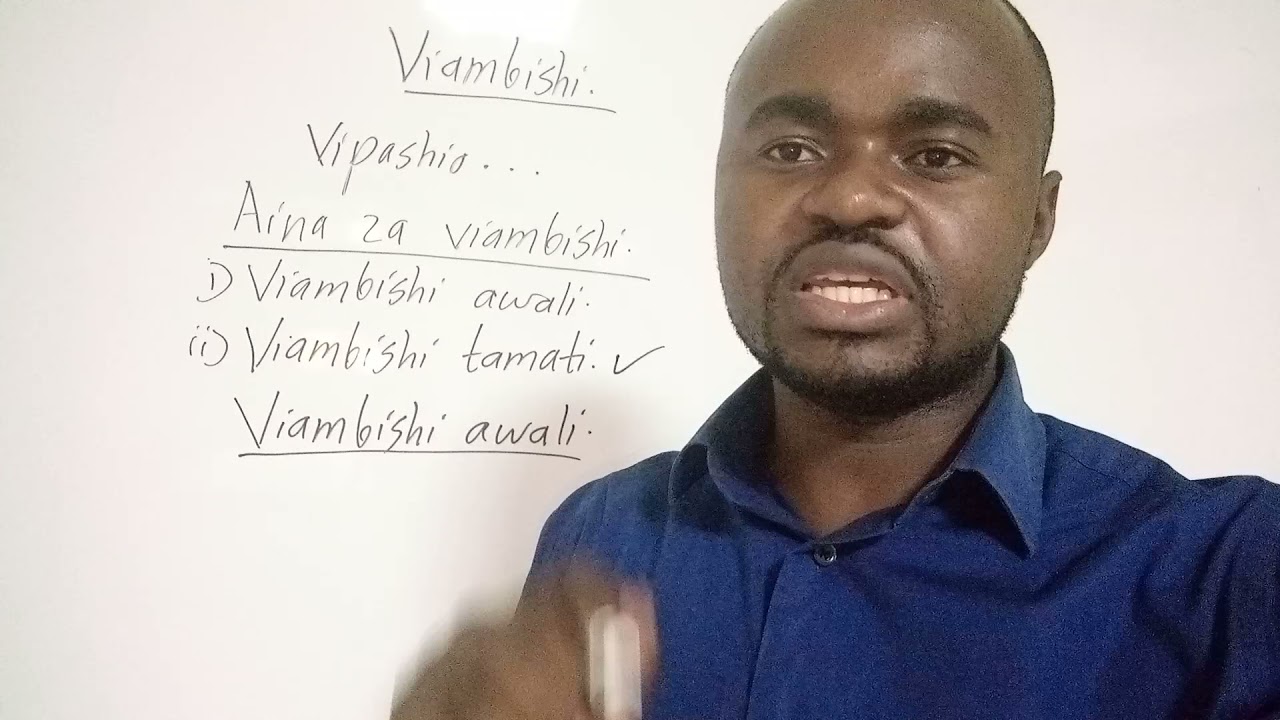 Kubainisha viambishi awali, mzizi na viambishi tamati.