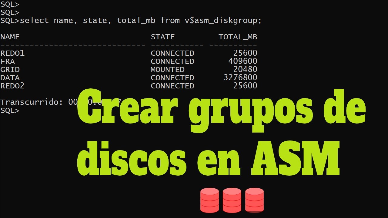 Crear grupos de discos en ASM | Oracle Database 19c