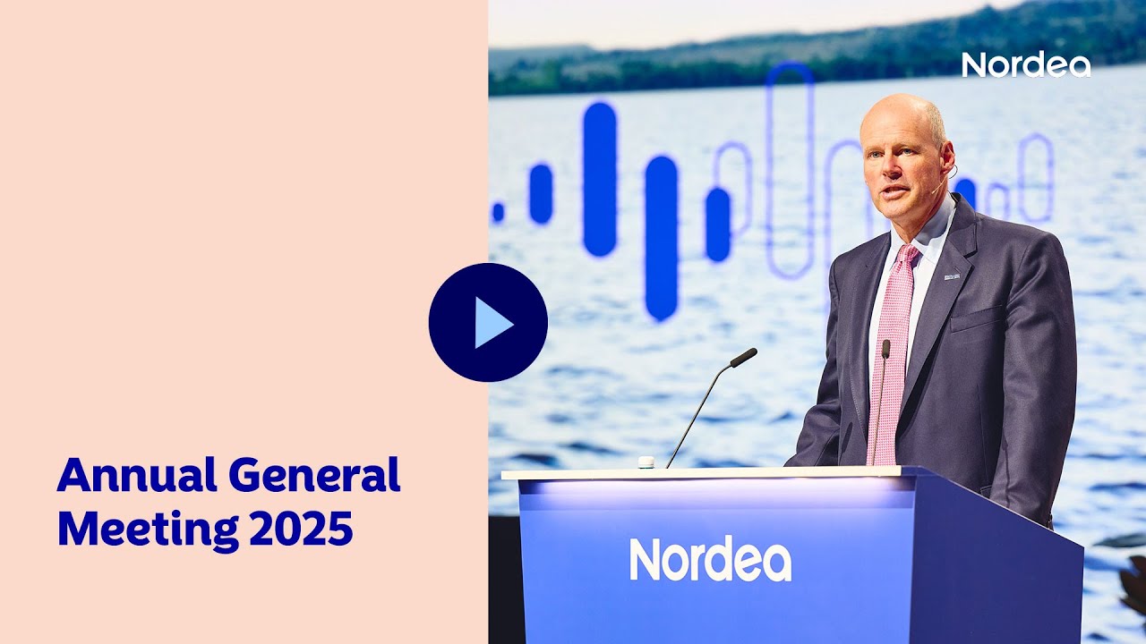 Nordea Chair Sir Stephen Hester at Nordea's AGM 2025