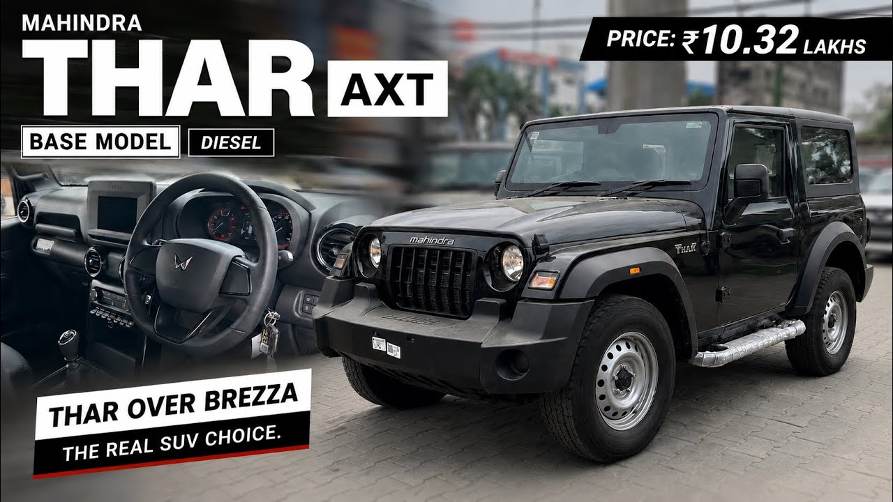 Mahindra Thar Base Model 2026 On Road Price🔥Mahindra Thar AXT Price And Features 2026#cars #mahindra