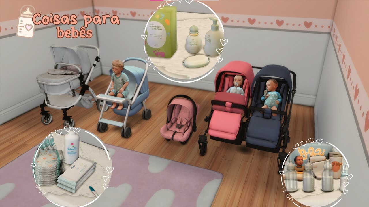 Carrinhos de Bebês Funcionais + itens de bebês que você precisa no seu jogo!!