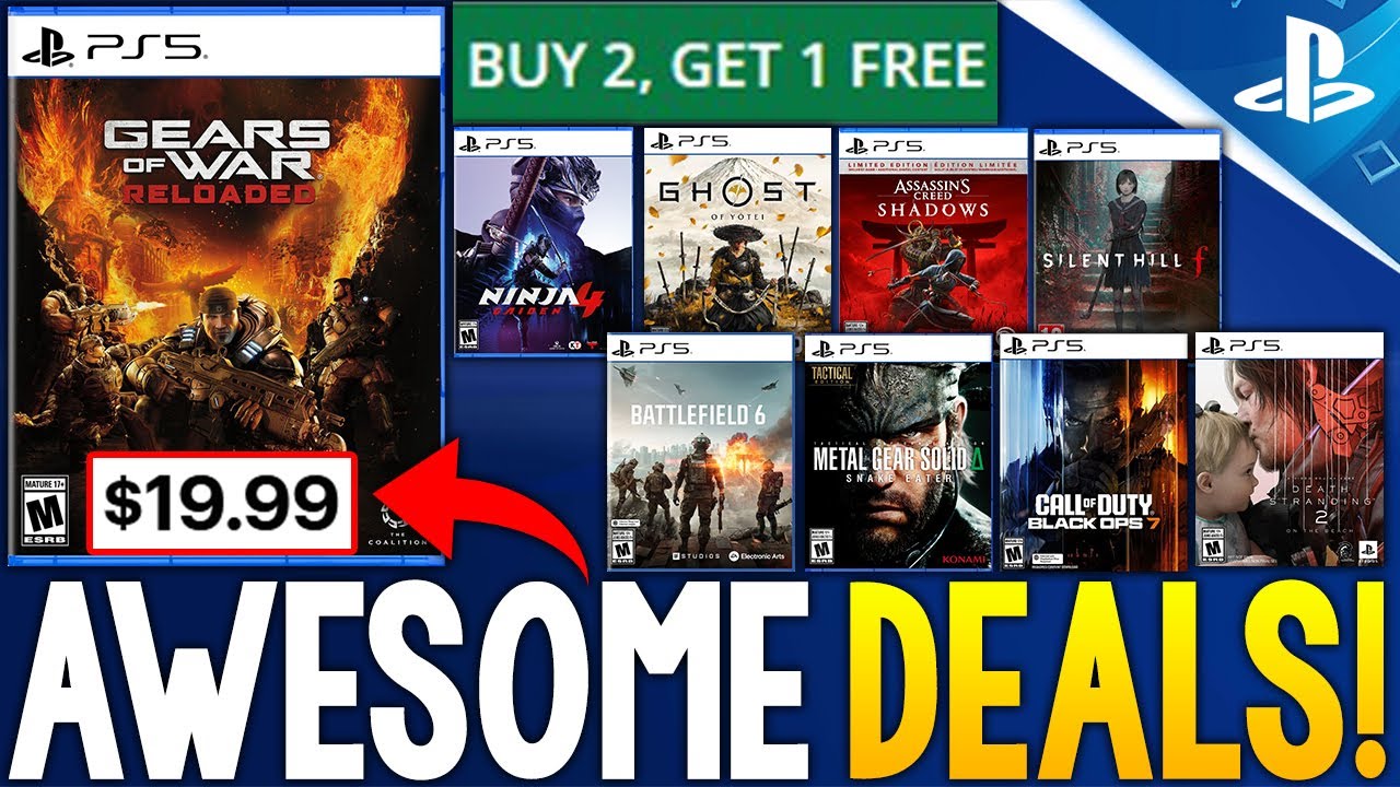 Absolutely AWESOME NEW PS5 Game DEALS - Buy 2 Get 1 FREE Sale and More Great PlayStation Game Deals!