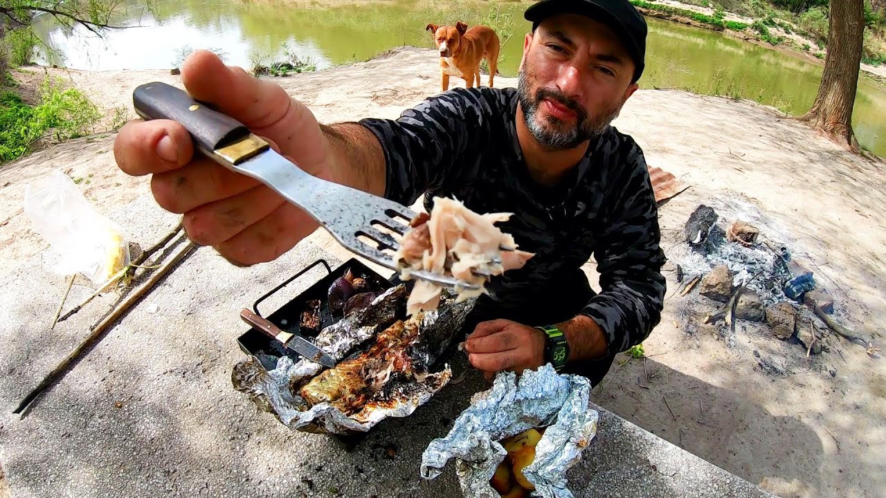 Acampando solo, Pesca y Cocina de carpa. Carpfishing. Pesca urbana