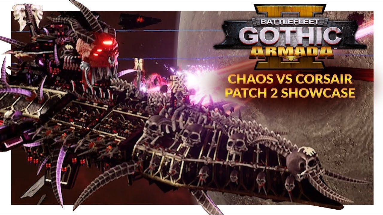 BATTLEFLEET GOTHIC ARMADA 2 (Patch 2) | Chaos vs Corsairs (Ranked 1v1)
