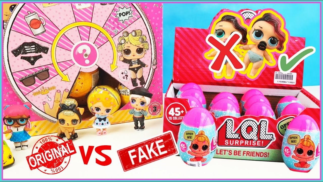LOL surprise Original VS Fakes. Reto con Huevos sorpresa LQL
