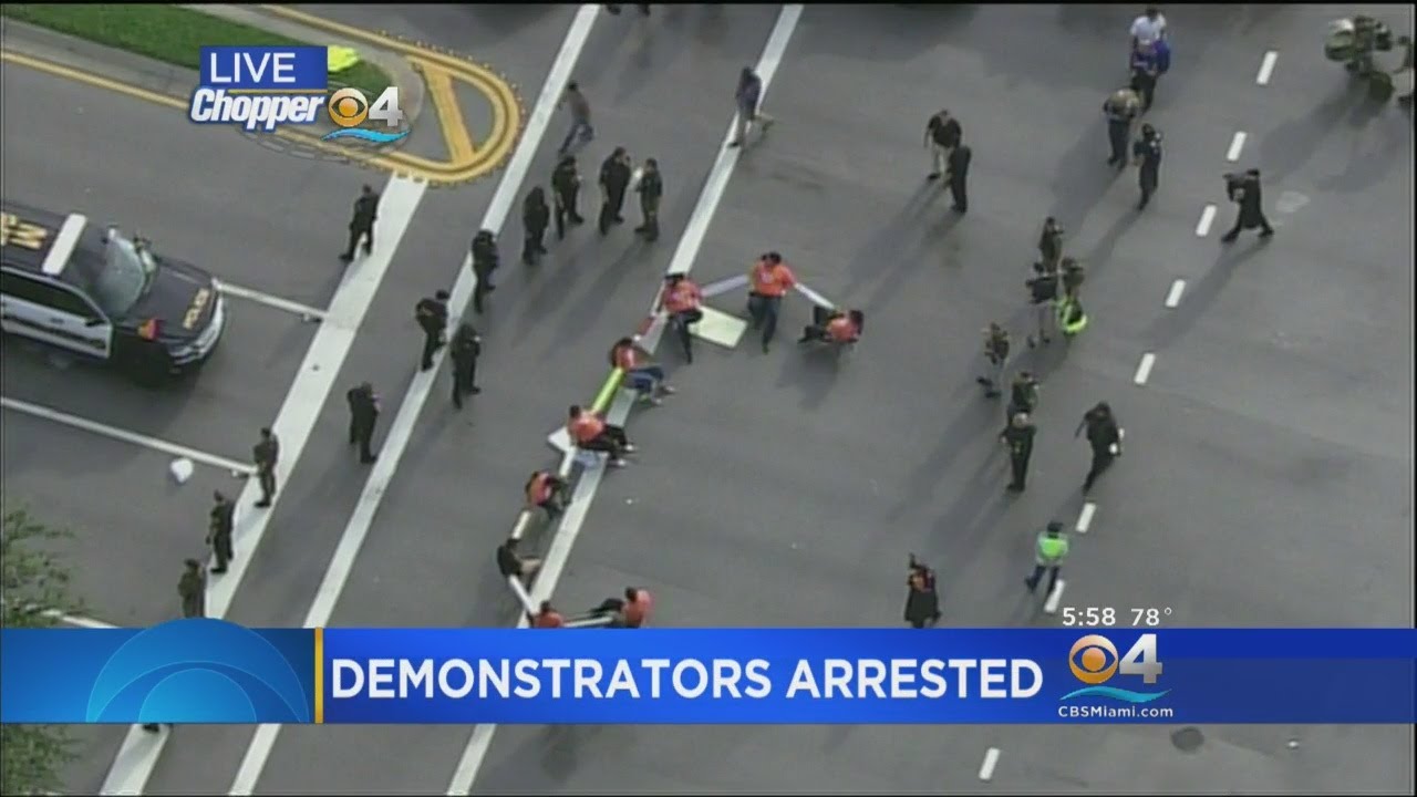 ICE Demonstrators Arrested In Miramar