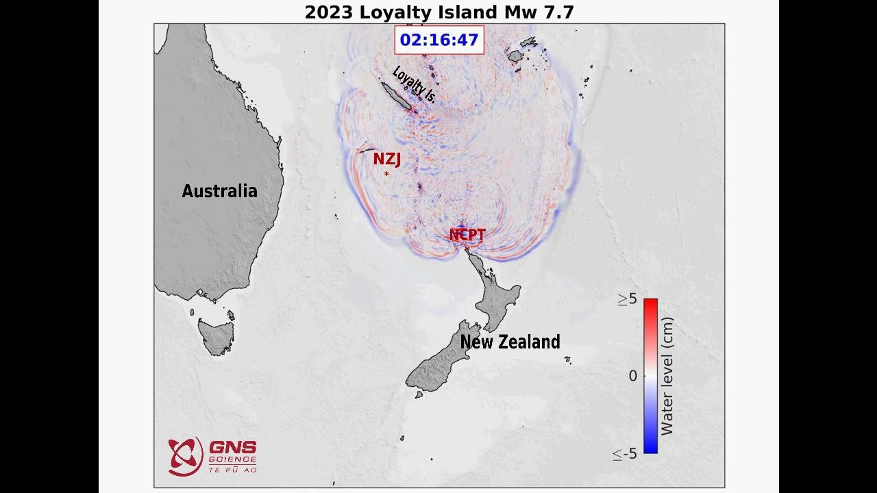 Animation of the 19 May 2023 Loyalty Islands Tsunami
