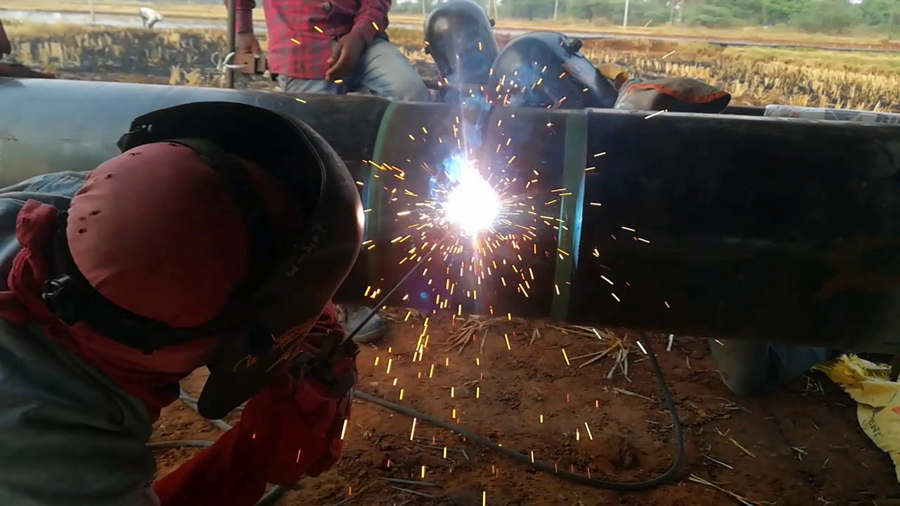 Downhill welding 5 g