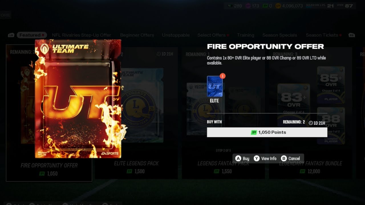 ПРЕДЛОЖЕНИЕ МАГАЗИНА FIRE OPPORTUNITY | MADDEN 26 ULTIMATE TEAM