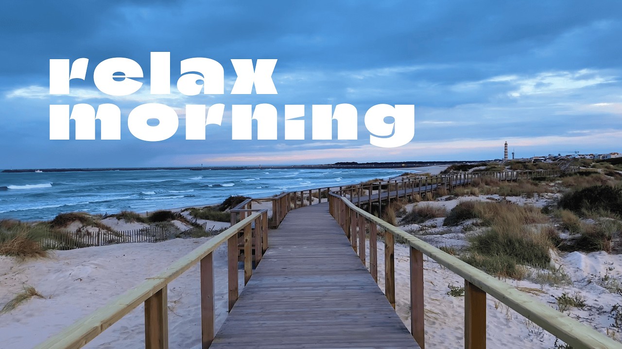 Lighthouse at Dawn | Peaceful Ocean Walk 4K