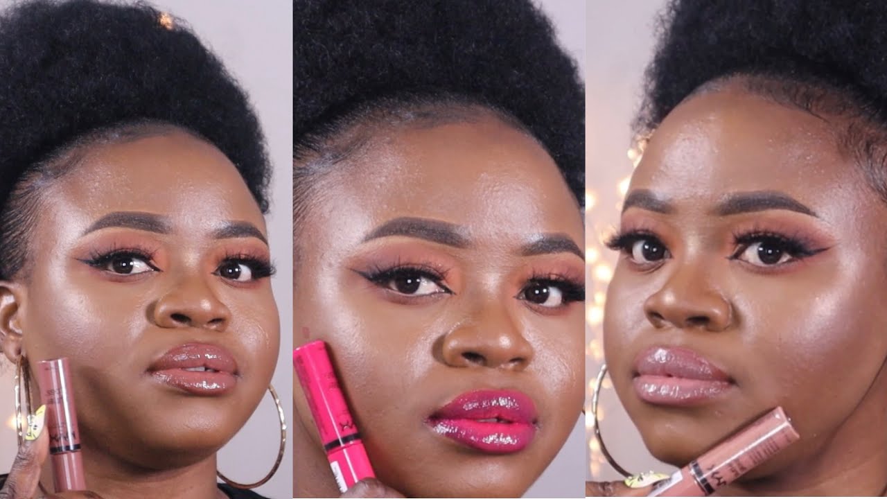 BEST NYX BUTTER GLOSS FOR DARK SKIN | TRY ON |