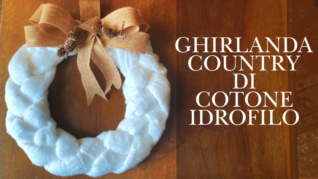 Ghirlanda Country di Cotone Idrofilo (riciclo/riuso) Arte per Te