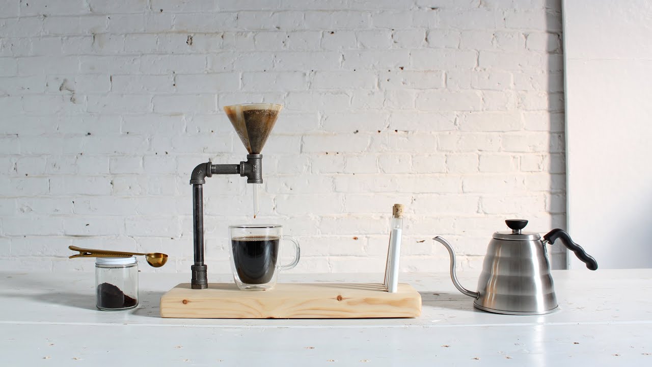 DIY Pour Over Coffee Maker Made Out of Iron Pipes