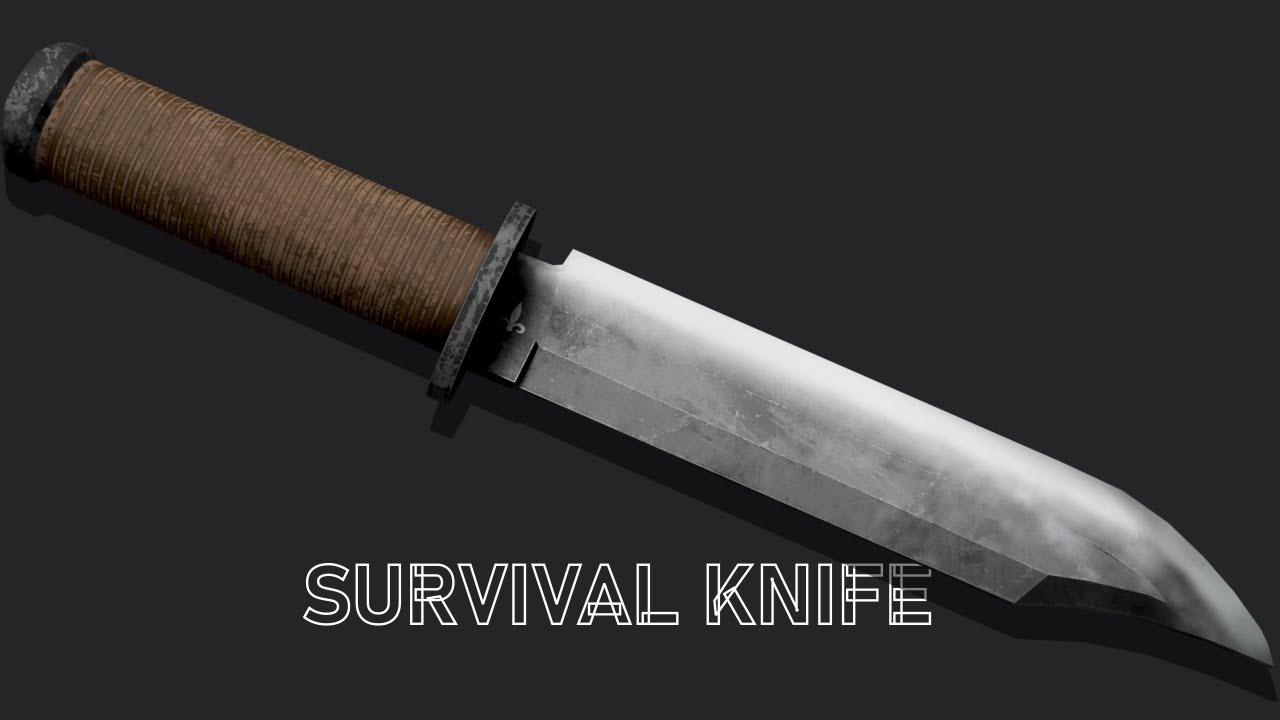 Realistic Survival Knife – Game Ready 3D
