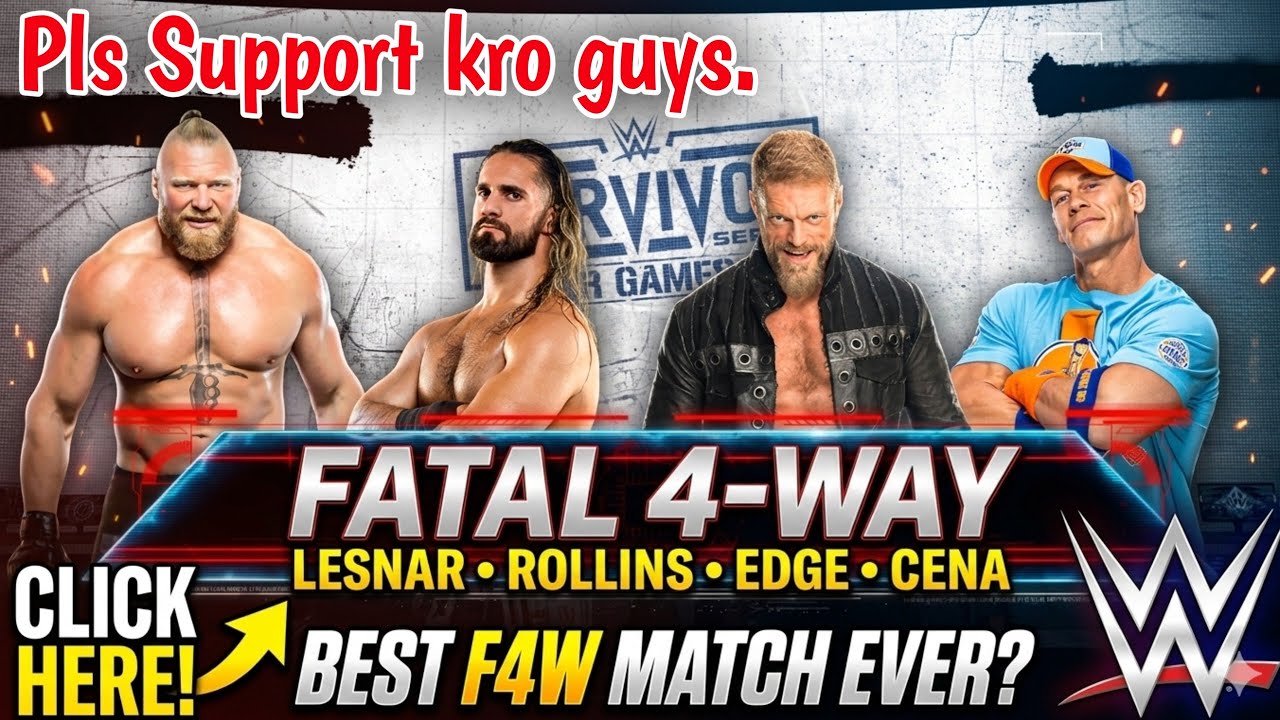 WWE 2K25 Fatal 4-Way Showdown! Rollins vs Lesnar vs Edge vs Cena | Roman Reigns Awaits