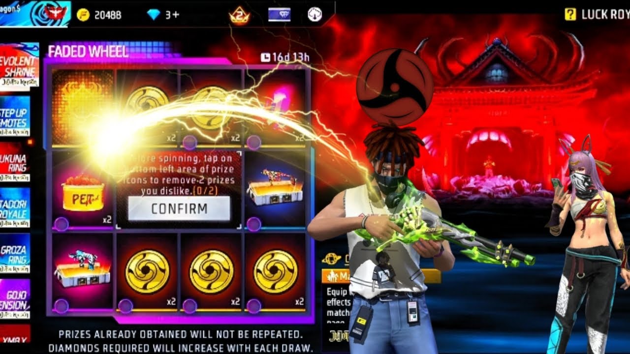 NEW MALEVOLENT SHRINE ARRIVALANIMATION FREE FIRE | NEW FADEDWHEEL ONE SPIN TRICK | FF NEW EVENT
