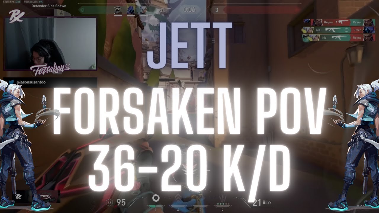 PRX f0rsakeN POV Джетт на подъёме 36-20 УК/СД (VALORANT Pro POV)