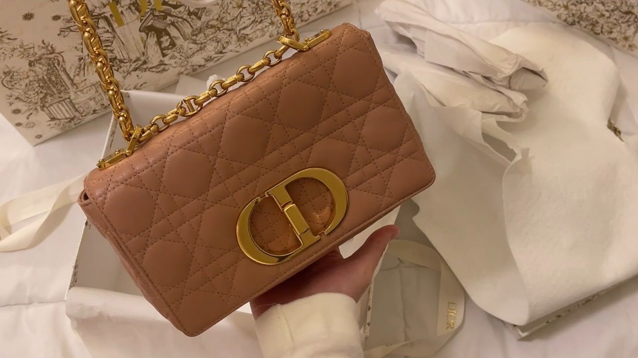 [UNBOXING] SMALL DIOR CARO BAG | Rose Des Vents | ASMR + Music