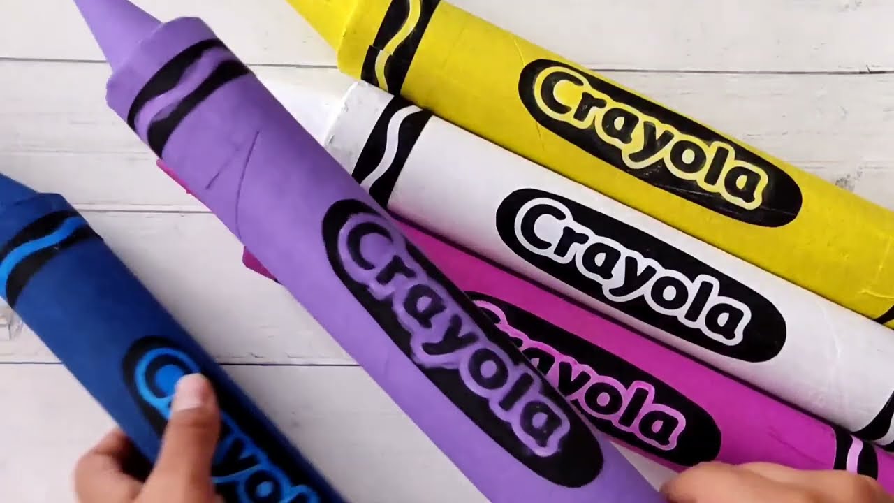 Cómo hacer crayolas gigantes con un tubo de cartón 🖍️