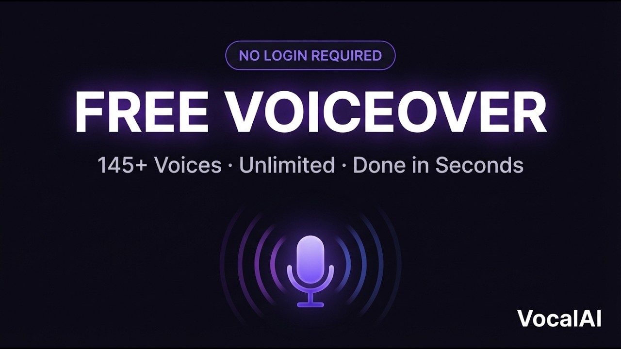 VocalAI &mdash; Free AI Voiceover Generator, Unlimited, No Login, Done in Seconds