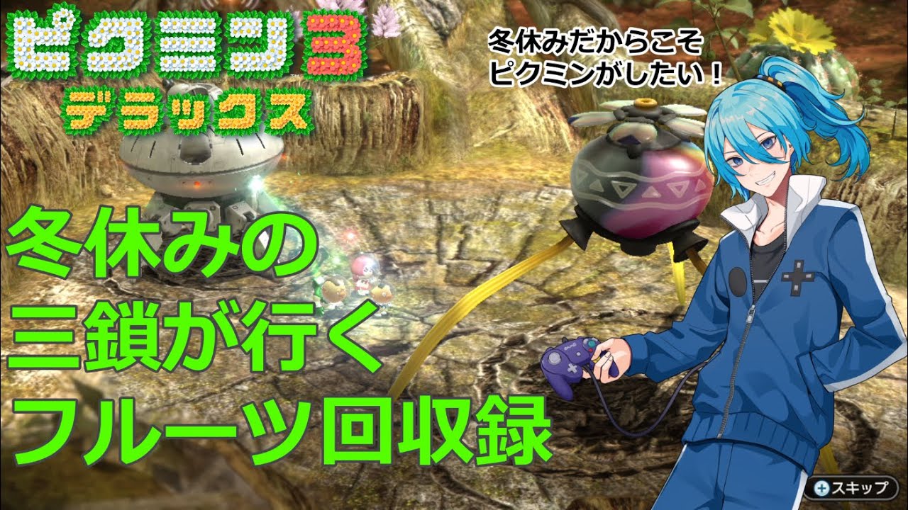 【冬休みピクミン3】年末の三鎖が行くフルーツ回収録【 #三鎖シアン #Vtuber #pikmin3  】