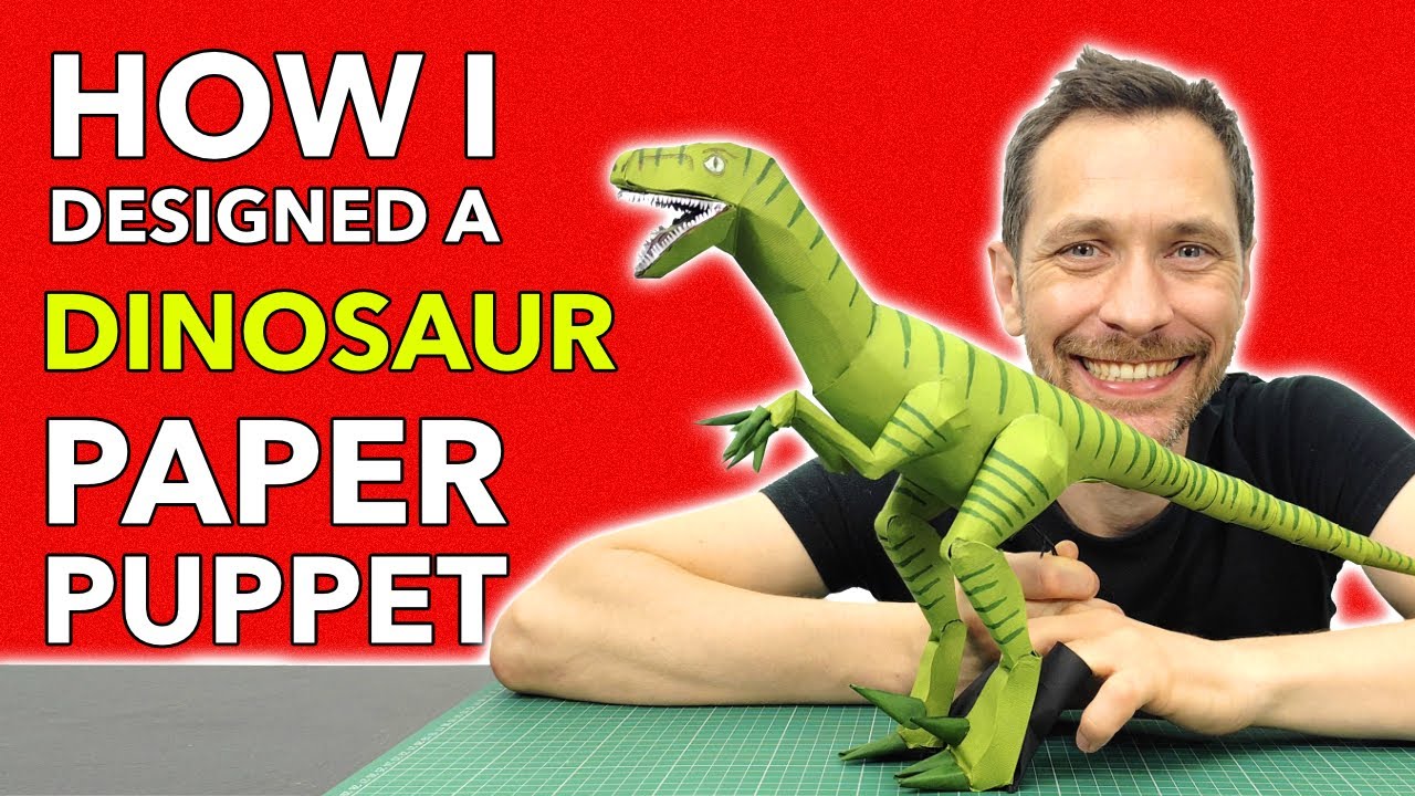 How I designed a dinosaur paper puppet from scratch