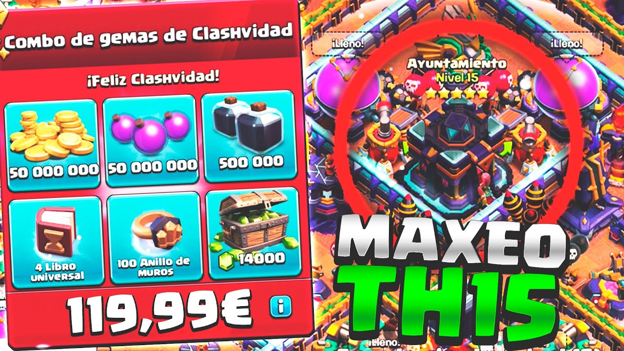 MAXEO un TH15 con todas las OFERTAS de NAVIDAD 🎅 Clash of Clans
