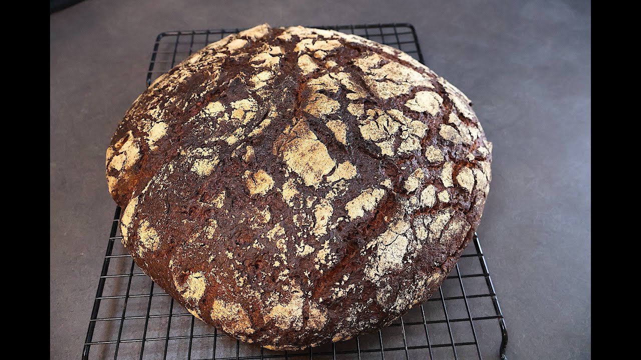 Sehr Aromatisches Frankenlaib mit Sauerteig, Br&uuml;hst&uuml;ck ohne Hefe einfach selber backen