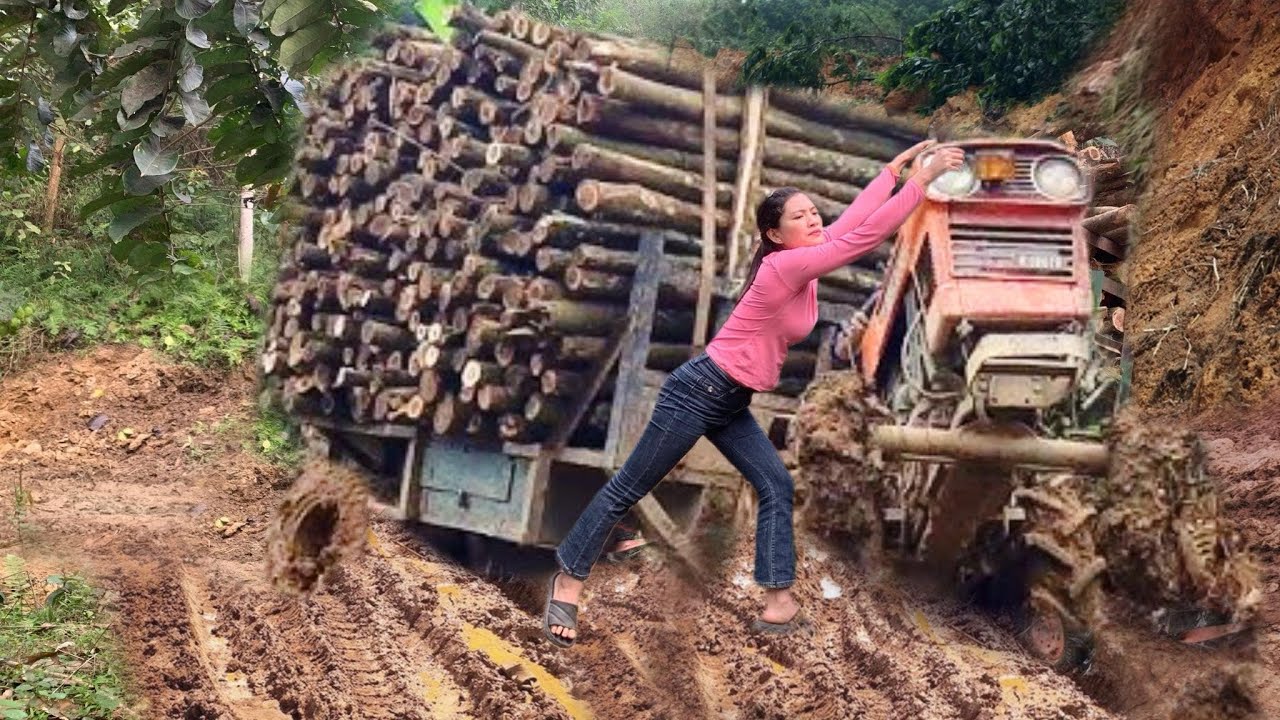 Agricultural vehicles capable of climbing hills in the rain and transporting timber alone