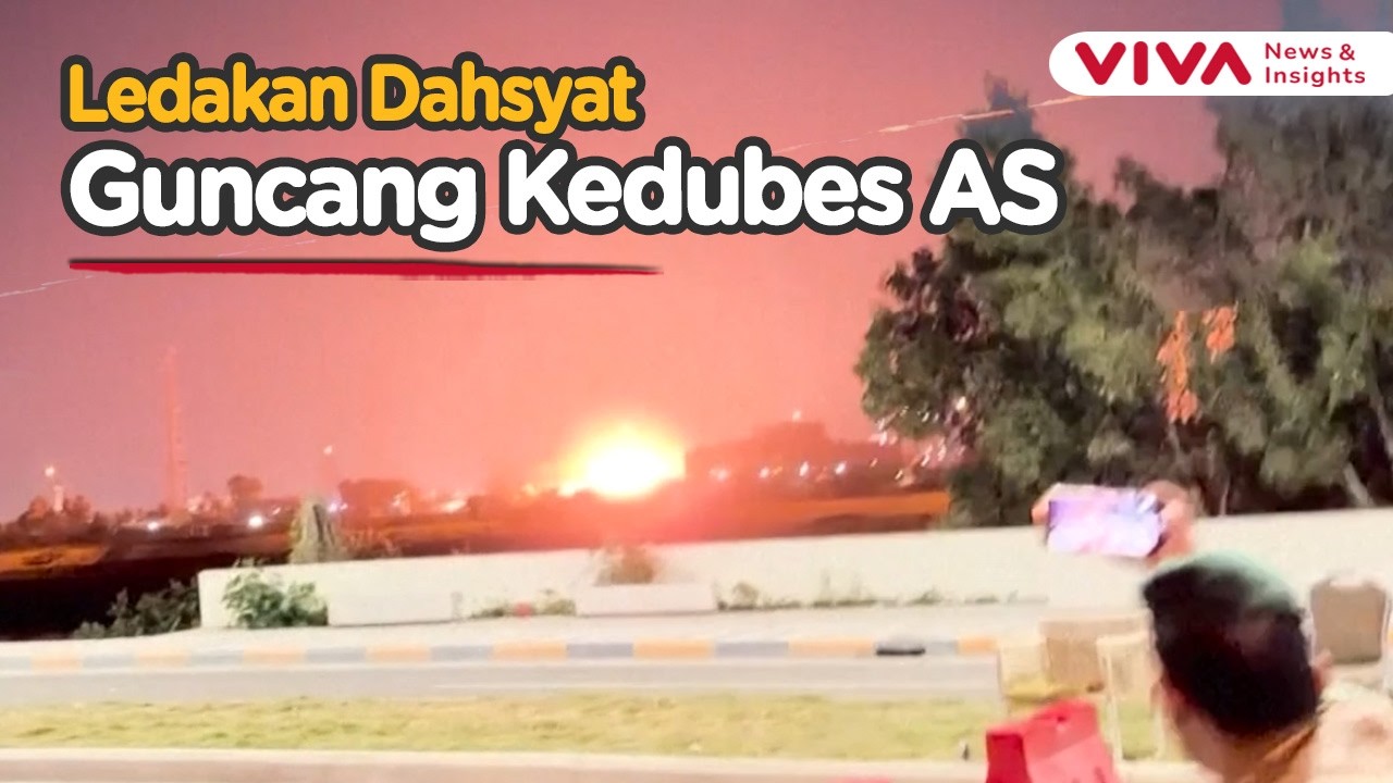 Rekaman Drone dan Roket Hujani Gedung Kedutaan AS di Irak