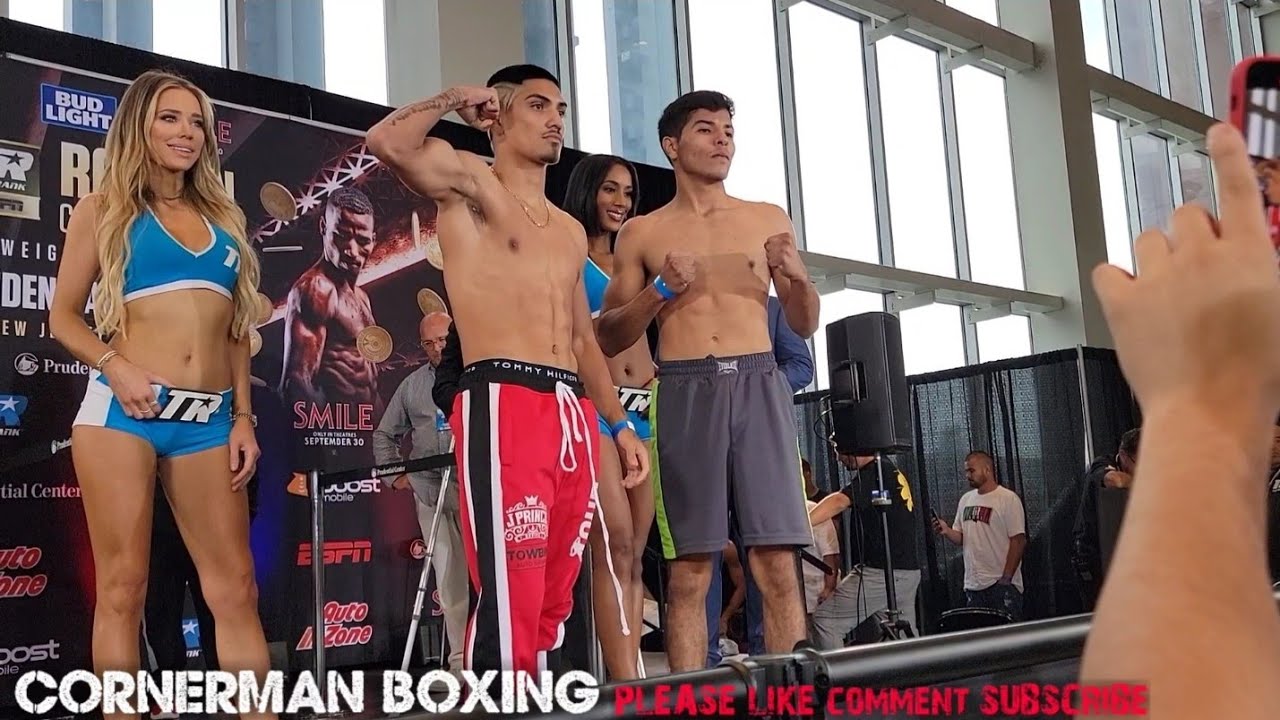 FLOYD DIAZ VS JUAN HERNANDEZ WEIGH IN & FACE OFF AHEAD OF JR. FEATHERWEIGHT BOUT