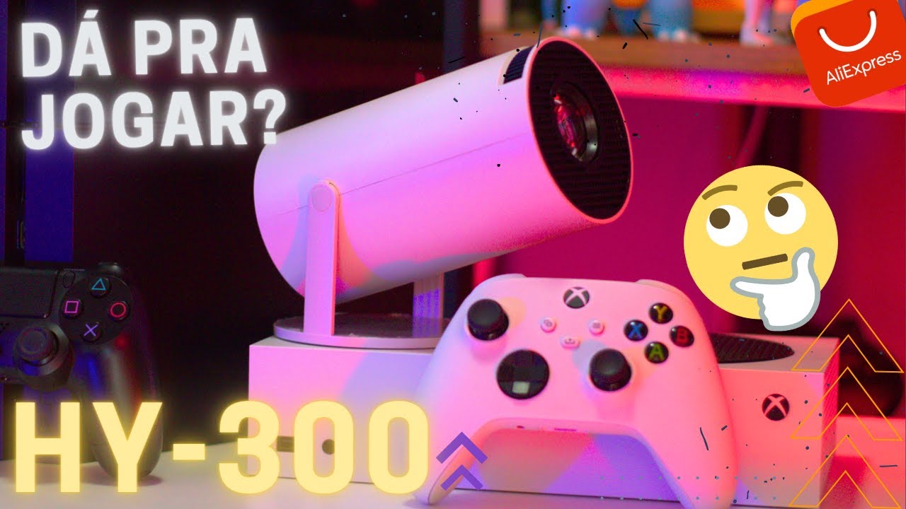 Jogando no HY-300 🕹️🎮 Dá pra jogar no projetor HY-300 baratinho mais popular do Aliexpress? TESTEI!!