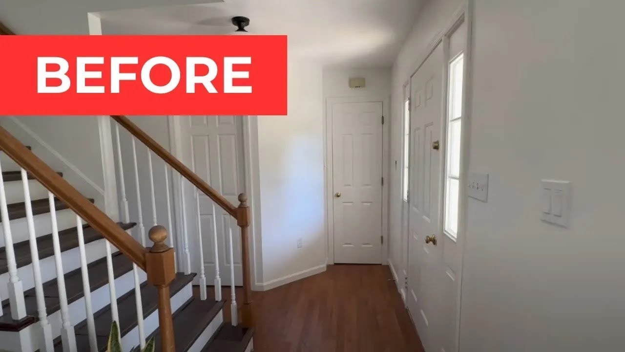 She tapes up her stairs for this JAW DROPPING entryway idea!