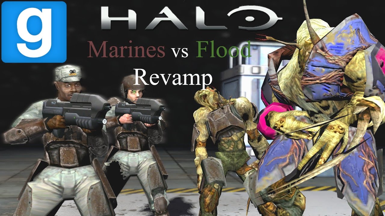 Halo: CE Marines vs Halo: CE Flood Revamp (Garry's Mod)