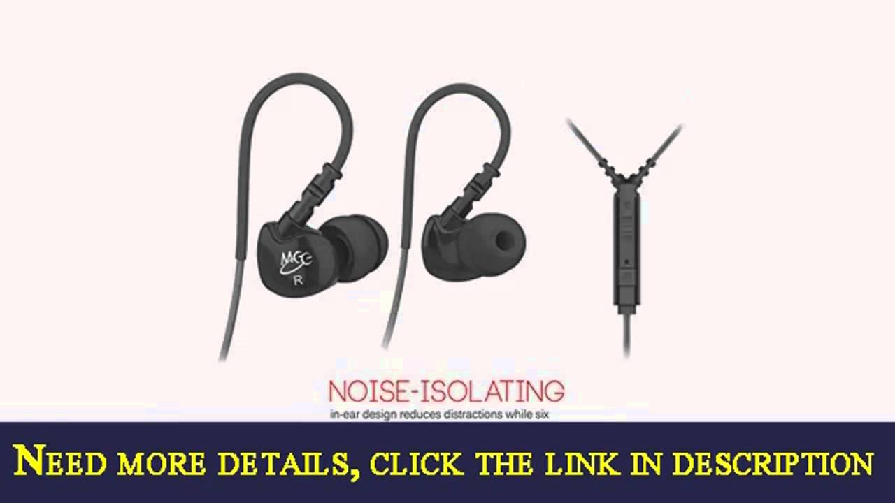 MEElectronics SportFi M6P Memory Wire InEar Headphones with Microphone Remote and Universal Volume C