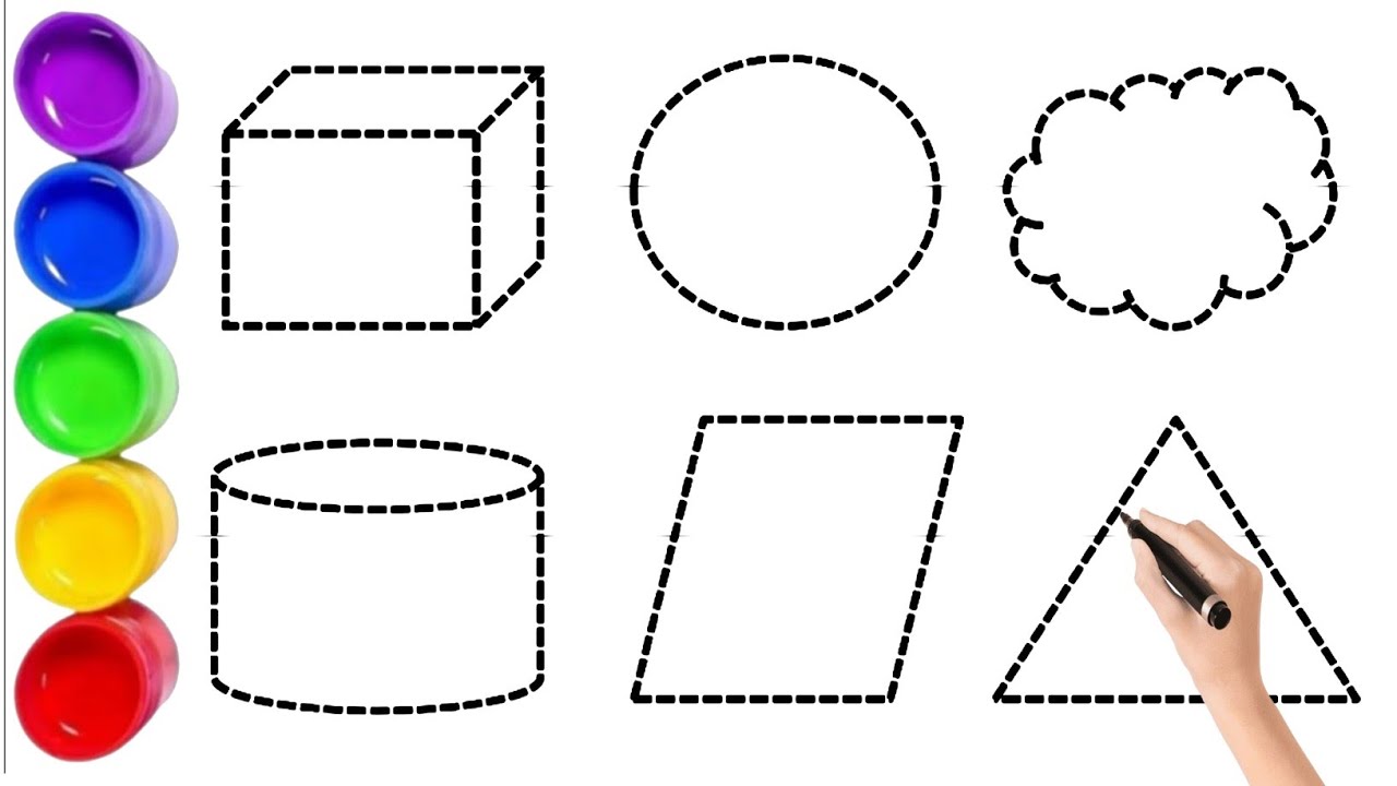 2D shape song preschoool drawing shape song