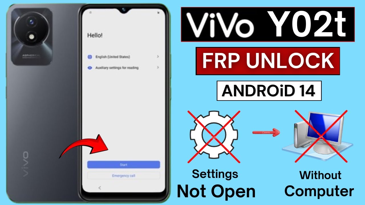 Vivo Y02t Frp Bypass Android 14 | Settings Not Open - 2025 | Vivo (V2254) Frp Unlock Without Pc