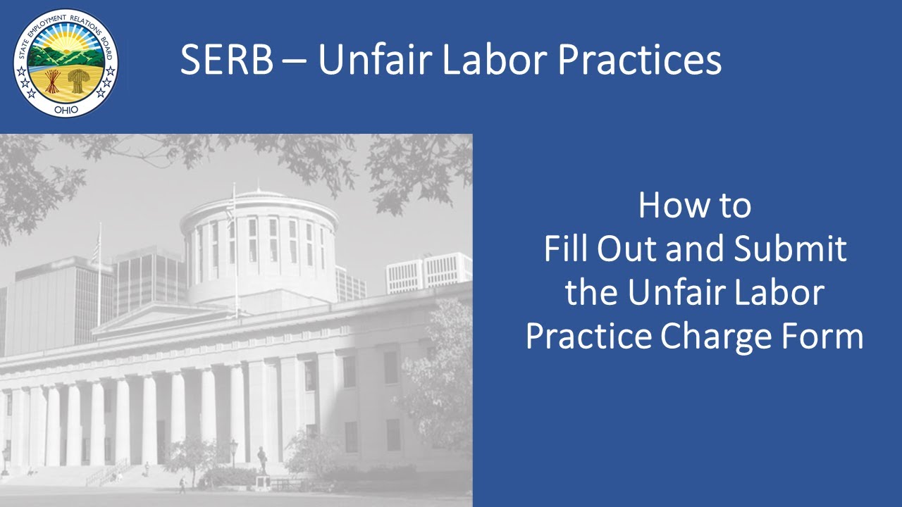 Unfair Labor Practice Charge Form Training