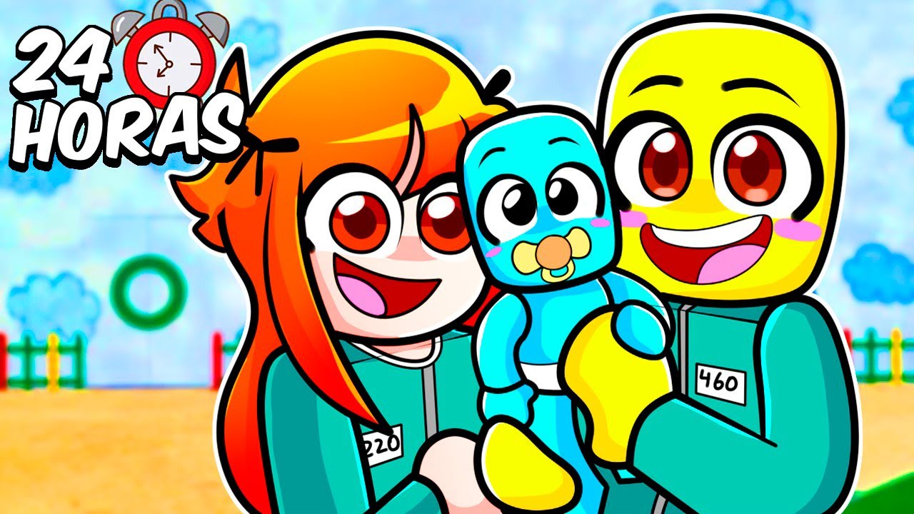 24 HORAS SIENDO PAPAS en SQUID GAME 3 en Roblox!