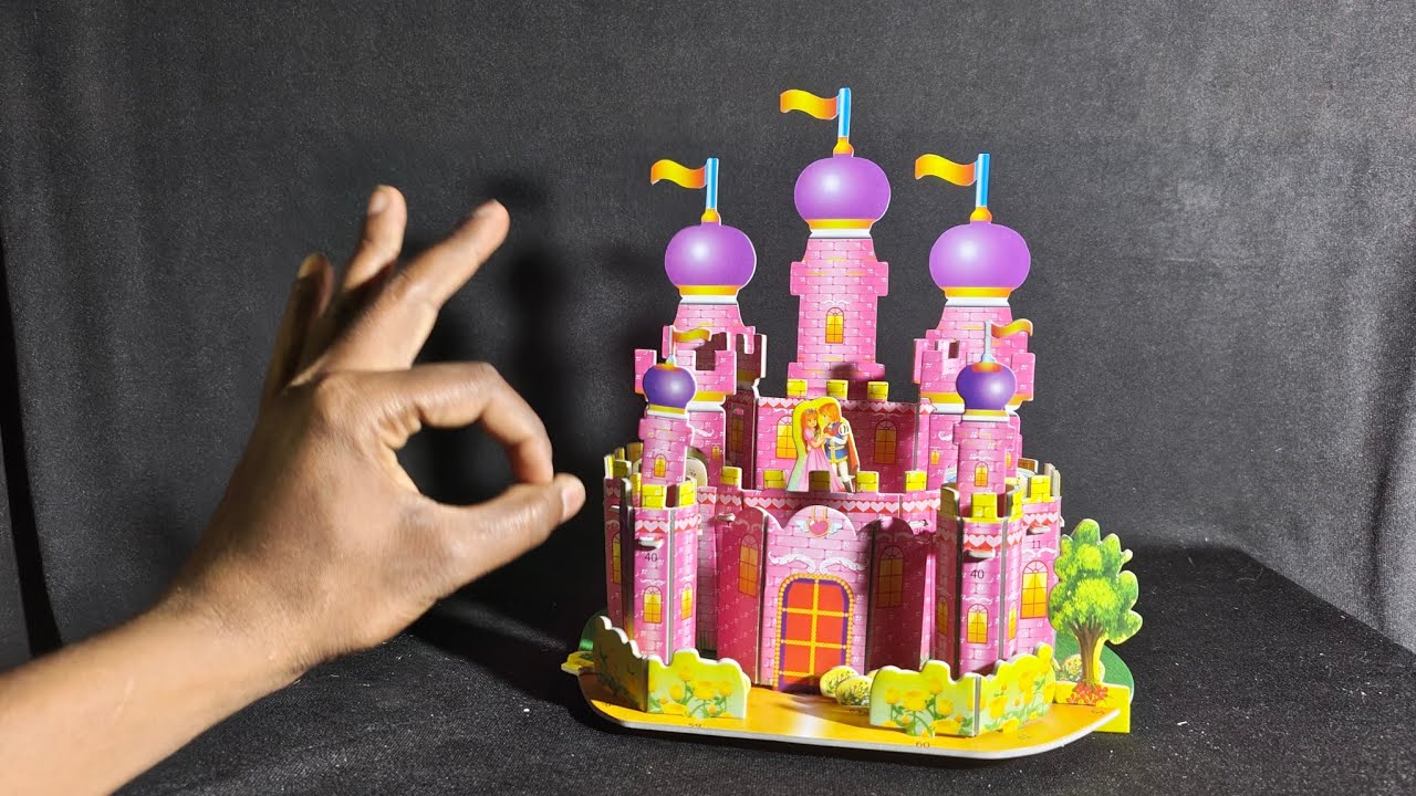 Building a Magical 3D Paper Castle Puzzle! 🧩 DIY Dream Palace 🏰 Puzzle Assembly: Pink Fairy 🌸 