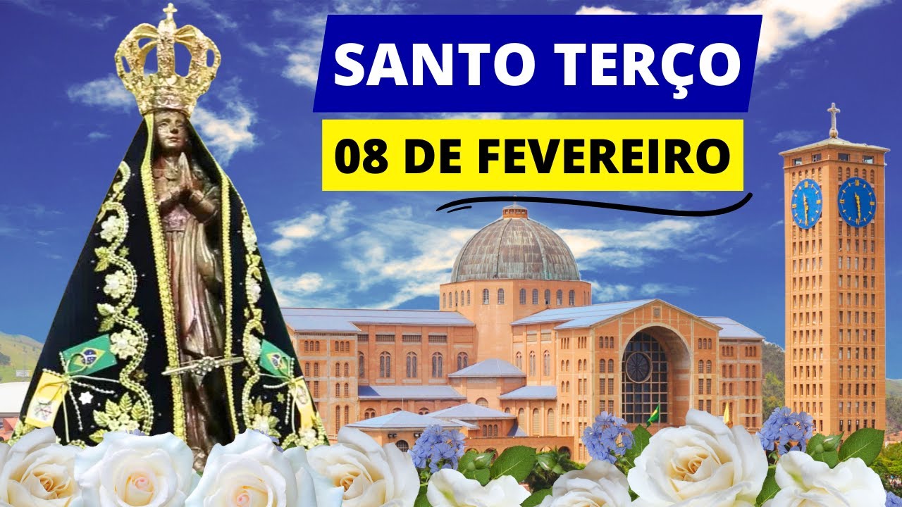 SANTO TERÇO DE HOJE - 08/02/2026 | MISTÉRIOS GLORIOSOS | DOMINGO