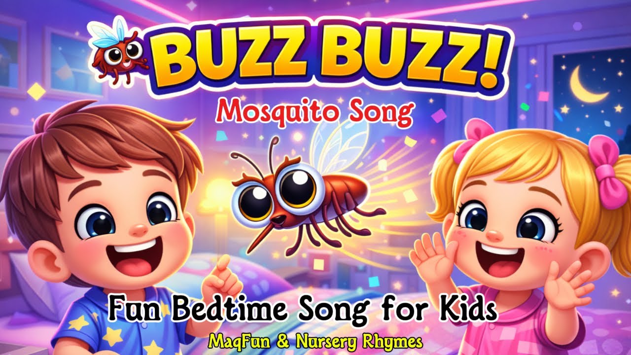 Buzz Buzz Mosquito | Fun Bedtime Song for Kids | MaqFun & Nursery Rhymes 2025
