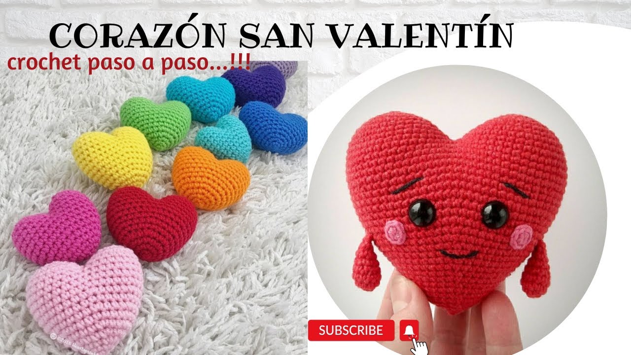 Llavero de corazón ♥️ SAN VALENTIN /hearts a crochet ♥️