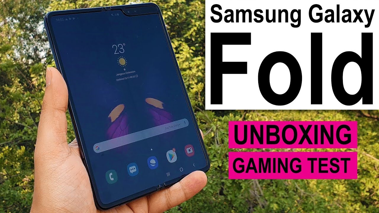 Samsung Galaxy Fold Unboxing and Gaming performance test | Gadget Bridge Hindi